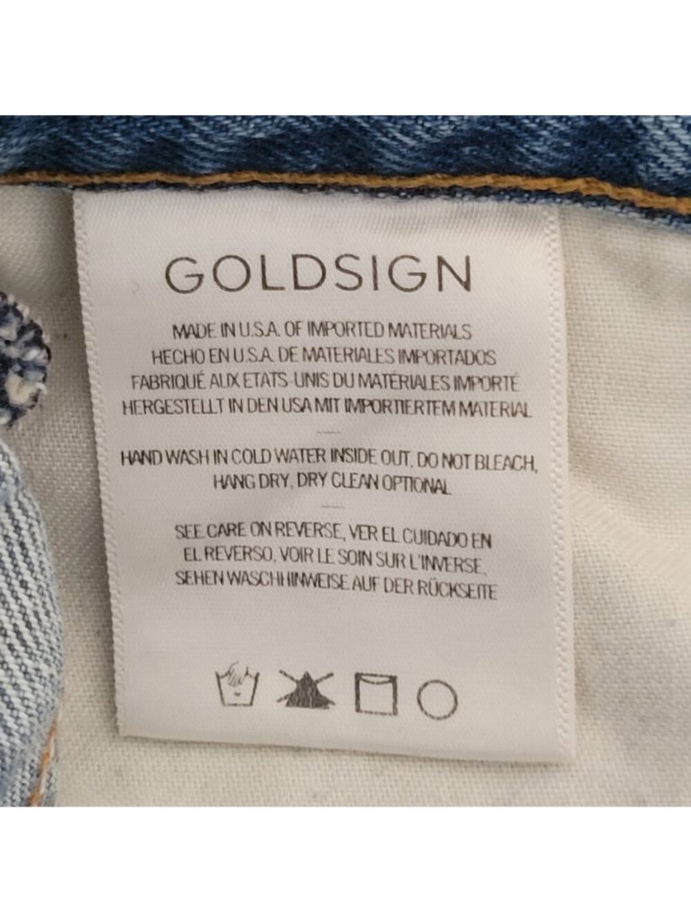 Goldsign High Waist Tapered Jeans Womens Size 23 Blue Cotton Denim - Picture 7 of 10